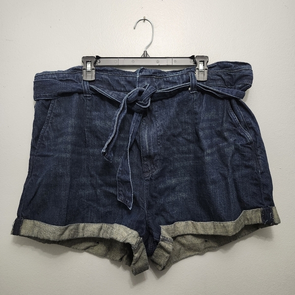 Express women's high rise shorts size 18 blue - Picture 1 of 8
